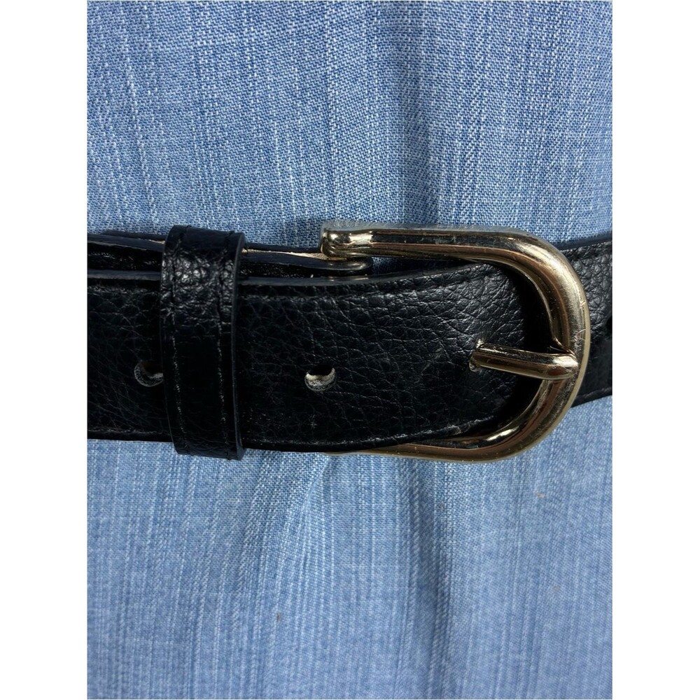 H&M Womens belt XL pebbled faux leather black